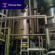 Falling film evaporator forced circulationprocess