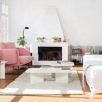 Contemporary coffee table PLECmarblesteel baserectangular