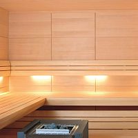 Industrial style wall light ALBAZZAfor saunawoodenlinear