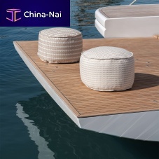 Design pouf SOFT CAYfabricwoodenround