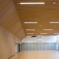 Acoustic wall-covering Grillinteriorwood veneersmooth