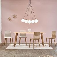 Scandinavian design dining table Malm 706oakbeechoak base