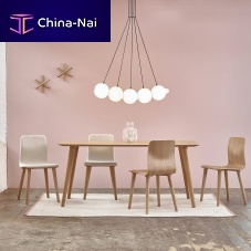 Scandinavian design dining table Malm 706oakbeechoak base