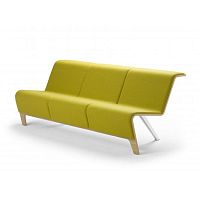 Contemporary bench BACKsteelplywoodoak