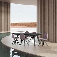 Contemporary table ESLAceramicmetal baserectangular