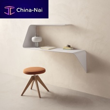 Contemporary stool FLOW fabricoak baseswivel