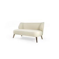 Contemporary upholstered bench MARILOUfabricleathermetal base