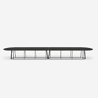 Contemporary table Plat-O Flat-Oval 20sintered stoneDekton®stainless steel base