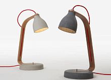 Desk lamp HEAVYconcretewoodencontemporary