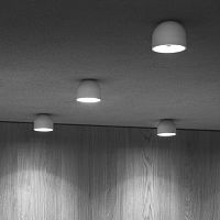 Contemporary ceiling light Wan ring-shapedtempered glass facingaluminum