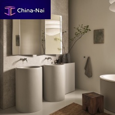 Double washbasin cabinet Itacafree-standingwoodenceramic