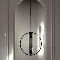 Pendant lamp ASTRE lacquered metalblown glasscontemporary
