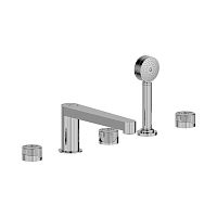 Double-handle bathtub mixer tap ZOOM.5countertopchromed metalbathroom