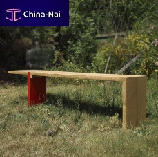 Design dining table OAK MEETS ORANGEoakglossy lacquered woodlacquered wood base