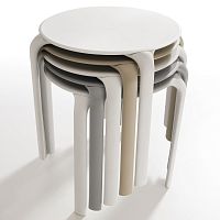 Contemporary table DROPpolypropyleneroundsquare