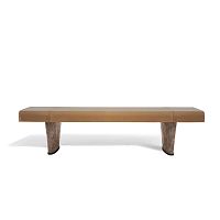 Contemporary bench CHEOPEleathermetalwithout backrest