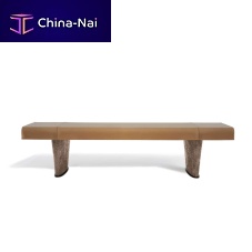 Contemporary bench CHEOPEleathermetalwithout backrest