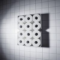 Wall-mounted shelf PURO TOILET PAPER RESERVOIRcontemporaryaluminumbathroom