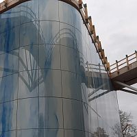 Tempered glass panel safetypatternedprinted