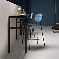 Contemporary bar stool OLGAfabricmetal base4-legged