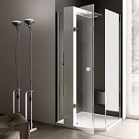 Corner hydromassage cabin ELLEglasstempered