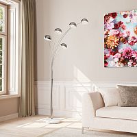 Floor-standing lamp FIVE FINGERSchrome steelmarblecontemporary