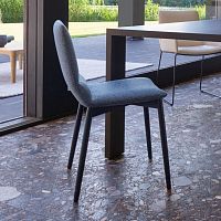 Contemporary dining chair BENDCHAIRindoorfabricleather