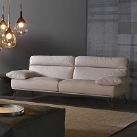 Modular sofa CRYSTALcontemporaryleather2-person