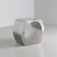 Contemporary side table Skyesteelsteel basesquare