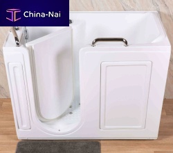 Corner bathtub CORALIAfree-standingfor handicappedwalk-in