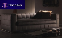 Contemporary sofa QUADleatherwhite