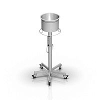 Trolley-mounted surgical basin stand 2-033-4stainless steelwith heater