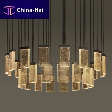 Contemporary chandelier 32 GRAND CRUglassaluminumcommercial