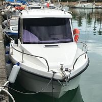 Outboard day fishing boat Fisher540wheelhousefiberglass5-person max.