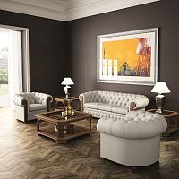 Traditional coffee table ARTMOBLEwoodenglasswooden base