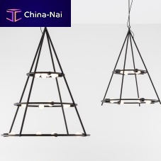 Contemporary chandelier El Porsmetalcommercialsculptural