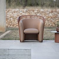 Contemporary armchair Slide water-resistant fabricstainless steelclub