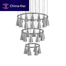 Contemporary chandelier KOMORI SERIES blown glassbrasschrome