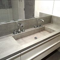 Ductal® UHP concrete vanity top