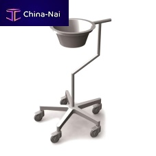 Trolley-mounted surgical basin stand ABO41stainless steel