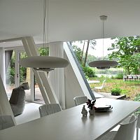 Pendant lamp CORONAblown glassceramiccontemporary