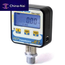 Pressure gauge with LCD display JET 2.0 series threadedstainless steelelectronic