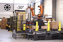 Robotic palletizer palletmultiplefor logistics