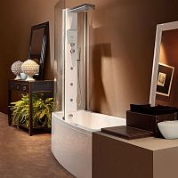 Rectangular bathtub-shower combination ASYX BOX TOPbuilt-inacrylic