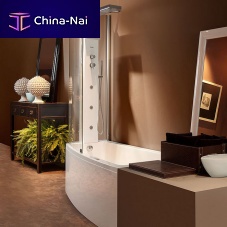 Rectangular bathtub-shower combination ASYX BOX TOPbuilt-inacrylic