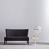 Traditional upholstered bench LONDRA Pfabrichigh backanthracite
