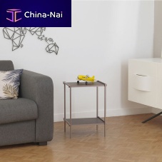 Contemporary side table Regula 400anodized aluminumanodized aluminum baserectangular