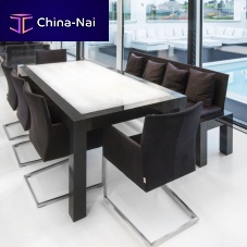 Contemporary dining table granitegranite baserectangular