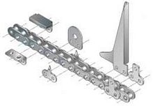 Steel conveyor chain 8000 seriesattachmentfor the glass industrycanning industry