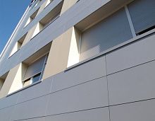 Composite ventilated facade sheet
